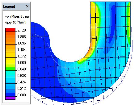 Crane hook : result with surface load