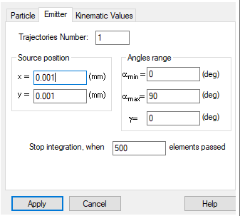 electron optics : simple trajectory