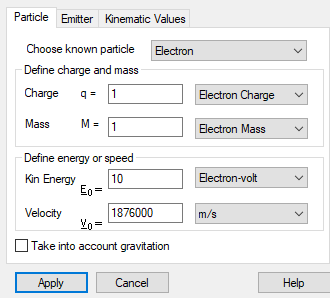 electron optics : simple trajectory